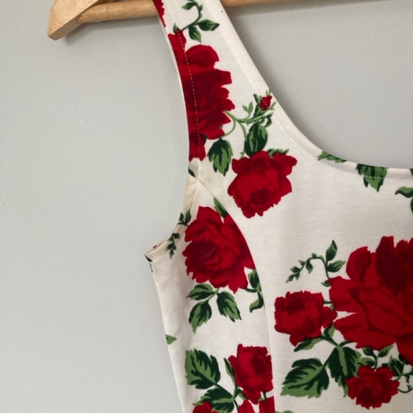 H&M Divided Rose Red and White Small US 6 Sized Skater Dress - Picture 7 of 14